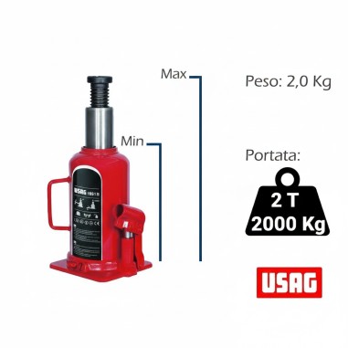 USAG 1951 B CRICCO MARTINETTO SOLLEVATORE IDRAULICO A BOTTIGLIA CRIC