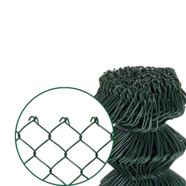 ROTOLO 25 m RETE METALLICA ZINCATA PLASTIFICATA PER RECINZIONE A MAGLIA LIBERA