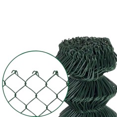 ROTOLO 25 m RETE METALLICA ZINCATA PLASTIFICATA PER RECINZIONE A MAGLIA LIBERA