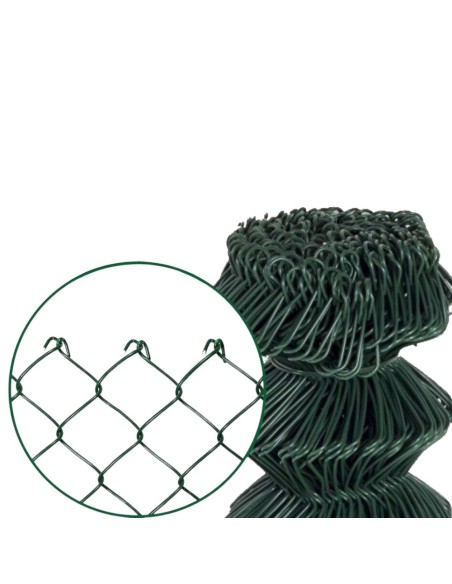 ROTOLO 25 m RETE METALLICA ZINCATA PLASTIFICATA PER RECINZIONE A MAGLIA LIBERA