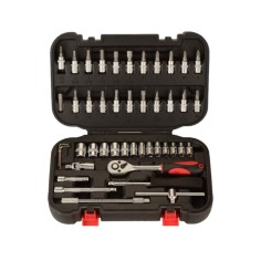 BGS 2142 cassetta cricchetto 1/4 46 pz. assortimento bussole inserti cacciaviti