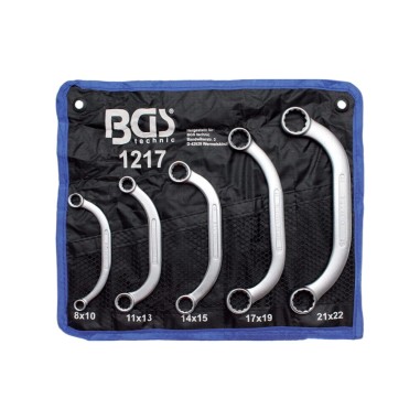 BGS 1217 assortimento serie 5 chiavi poligonali cromate per starter 8 a 22 mm