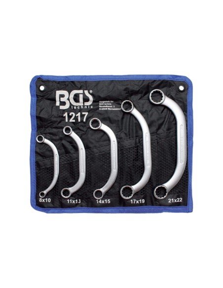 BGS 1217 assortimento serie 5 chiavi poligonali cromate per starter 8 a 22 mm