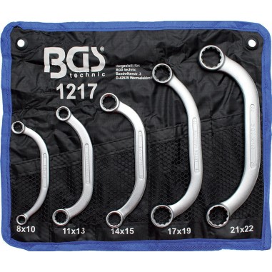 BGS 1217 assortimento serie 5 chiavi poligonali cromate per starter 8 a 22 mm