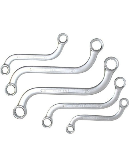 BGS 1216 assortimento serie 5 chiavi poligonali a S cromate 10 a 19 mm