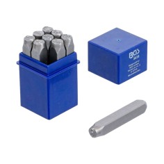 BGS 3038 Set kit punzoni stampini numerici 9 pz numeri da 0 9 in ferro