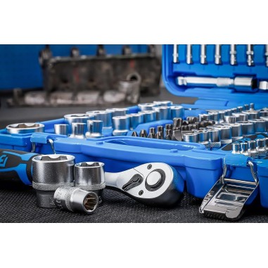 Cassetta Attrezzi Bussole Cricchetti e inserti 192pz SURFACE DRIVE