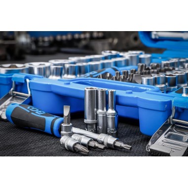 Cassetta Attrezzi Bussole Cricchetti e inserti 192pz SURFACE DRIVE