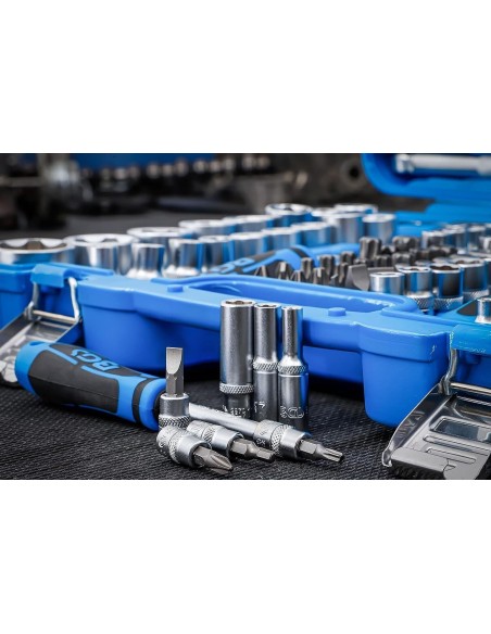 Cassetta Attrezzi Bussole Cricchetti e inserti 192pz SURFACE DRIVE
