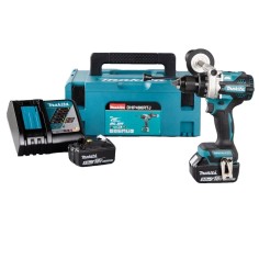 MAKITA KIT TRAPANO AVVITATORE CON PERCUSSIONE IMPULSI 18V 5,0 Ah