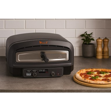 Vinco 50355 Forno Pizza Professionale 2200W 450°C | Pietra 37cm Modello 2025