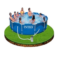 INTEX 28212 PISCINA FUORI TERRA FRAME TONDA CM 366X76 CON POMPA FILTRO