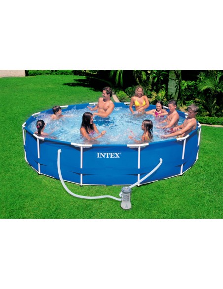 INTEX 28212 PISCINA FUORI TERRA FRAME TONDA CM 366X76 CON POMPA FILTRO
