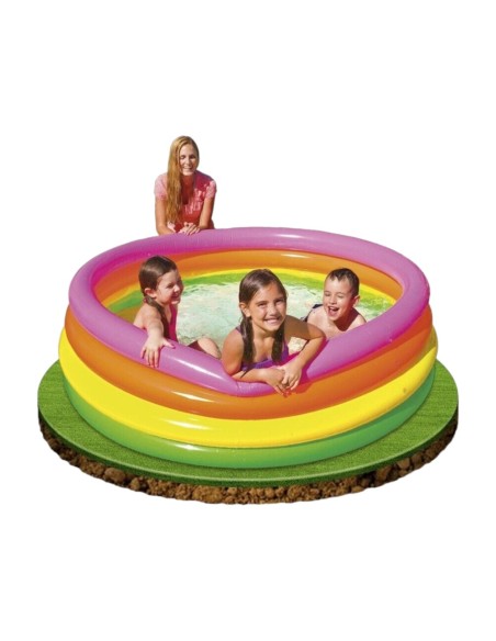 Intex Piscina Arcobaleno 4 anelli gonfiabile per bambini neonati mare