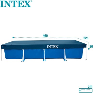 INTEX 28039 Telo Copertura Copri Piscina frame Rettangolare 450x220 cm