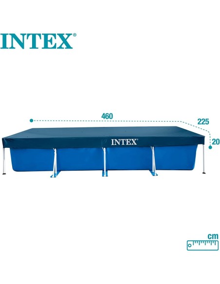 INTEX 28039 Telo Copertura Copri Piscina frame Rettangolare 450x220 cm