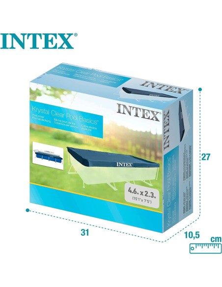 INTEX 28039 Telo Copertura Copri Piscina frame Rettangolare 450x220 cm