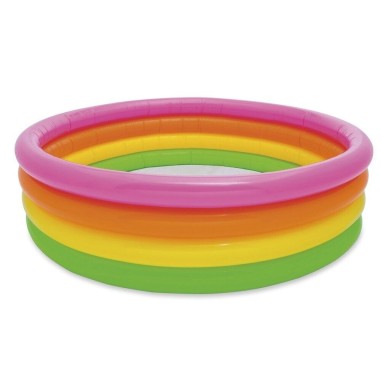 Intex Piscina Arcobaleno 4 anelli gonfiabile per bambini neonati mare