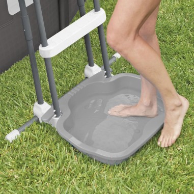 Vaschetta Lavapiedi Intex 29080 Base Scaletta Piscina Antiscivolo 56x46cm