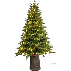 BUD Albero Di Natale WILSON LED CON TRONCO E LUCI da 180 210 240 cm effetto realistico