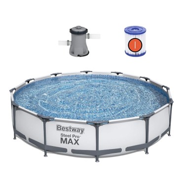 BESTWAY 56416 PISCINA FUORITERRA ROTONDA CON STRUTTURA Ø366xH76 cm