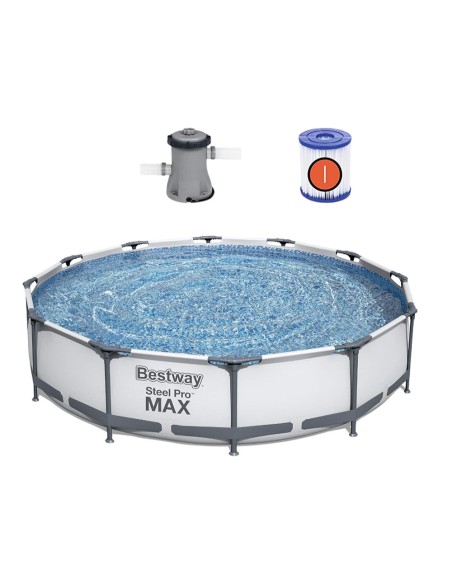 BESTWAY 56416 PISCINA FUORITERRA ROTONDA CON STRUTTURA Ø366xH76 cm