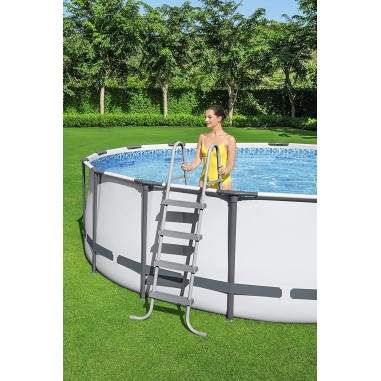 BESTWAY 5612Z PISCINA FUORITERRA ROTONDA CON STRUTTURA 488 x H 122 cm