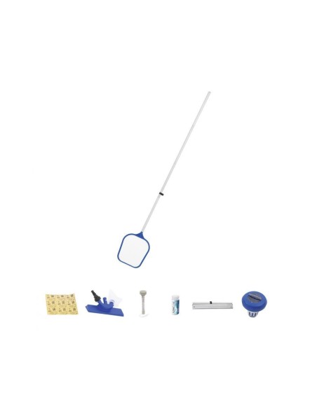 KIT PULIZIA PISCINA COMPLETO ASPIRATORE RETINO CON ACCESSORI Bestway