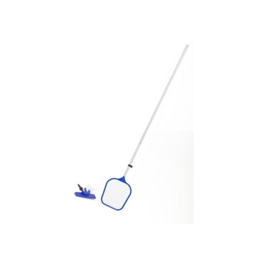 KIT PULIZIA PISCINA COMPLETO ASPIRATORE RETINO CON ACCESSORI Bestway