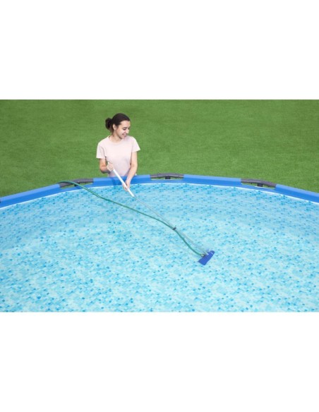KIT PULIZIA PISCINA COMPLETO ASPIRATORE RETINO CON ACCESSORI Bestway