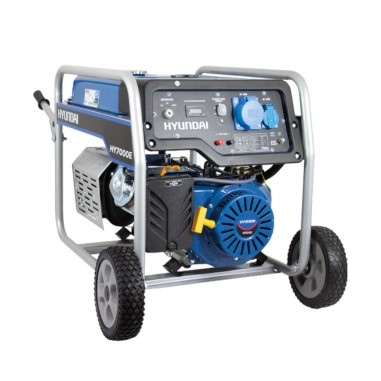 Hyundai HY7000E gruppo elettrogeno Generatore 230V 8 Kw carrellato