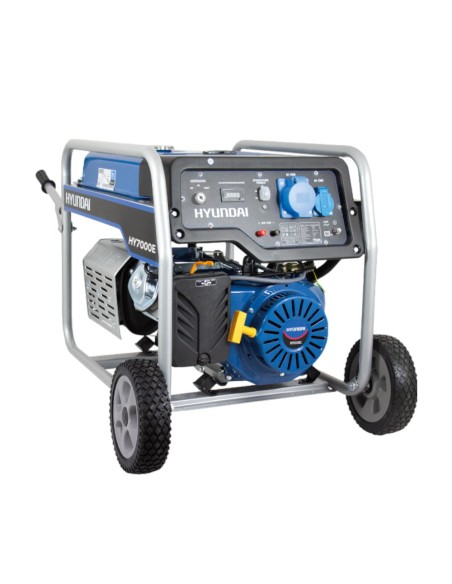 Hyundai HY7000E gruppo elettrogeno Generatore 230V 8 Kw carrellato