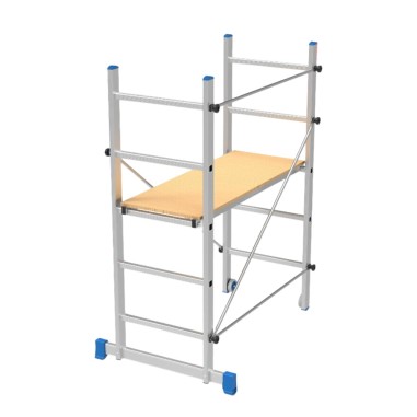 MINIO MARCHETTI MINI PONTEGGIO TRABATTELLO BASSO SCALA IN ALLUMINIO H. 1,52 MT