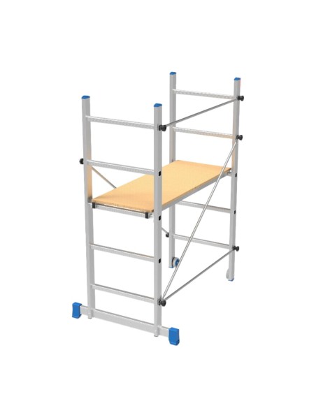 MINIO MARCHETTI MINI PONTEGGIO TRABATTELLO BASSO SCALA IN ALLUMINIO H. 1,52 MT