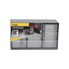 STANLEY ORGANIZER 9 SCOMPARTI CASSETTI TRASPARENTI  36x15X22