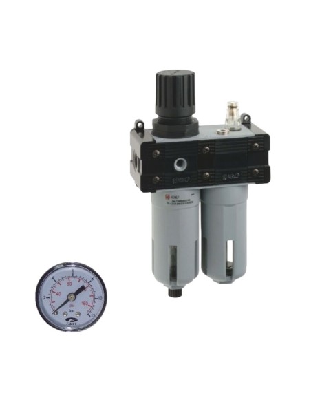 Gruppo FRL 1" Aria Riduttore Regolatore + Filtro + Lubrificatore