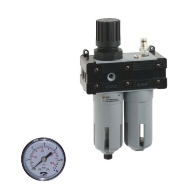 Gruppo FRL 1/2 Aria Riduttore Regolatore Filtro Lubrificatore 15 Bar