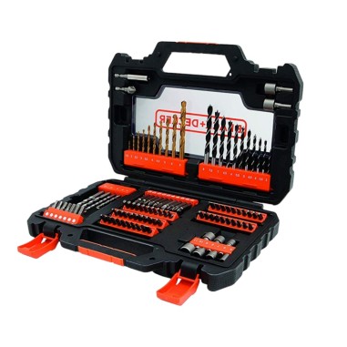 Set 104 pezzi Punte e inserti bits BLACK+DECKER per forare ed avvitare A7230-XJ