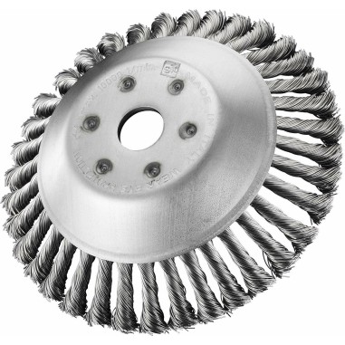 Testina decespugliatore universale spazzola conica ecologica in acciaio Ø 20 cm