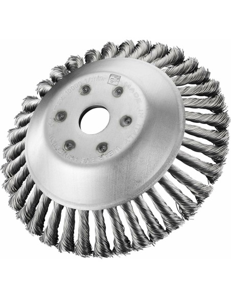 Testina decespugliatore universale spazzola conica ecologica in acciaio Ø 20 cm