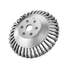 Testina decespugliatore universale spazzola conica ecologica acciaio 17,5 cm