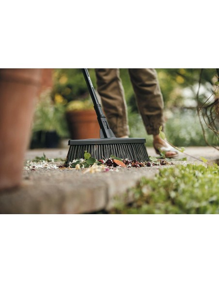 Fiskars M scopa scopone super leggera ergonomica giardino viale + manico incluso