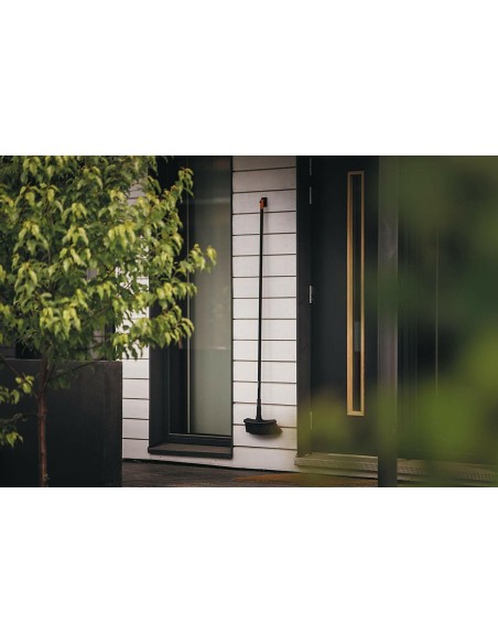 Fiskars M scopa scopone super leggera ergonomica giardino viale + manico incluso
