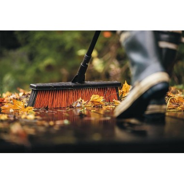 Fiskars L scopa scopone super leggera ergonomica giardino viale + manico incluso