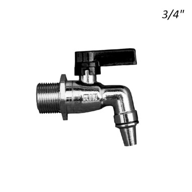 Rubinetto a Sfera con Beccuccio Leva Alluminio Per Contenitore Olio Attacco 3/4"