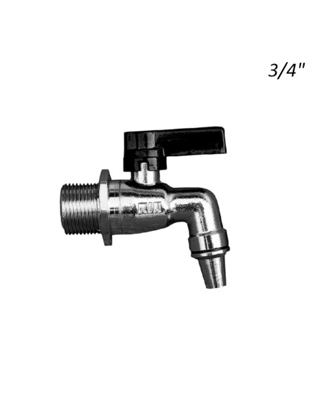 Rubinetto a Sfera con Beccuccio Leva Alluminio Per Contenitore Olio Attacco 3/4"