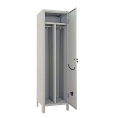 ARMADIO SPOGLIATOIO SPORCO PULITO 2 POSTI 50x50x H 179 METALLO GRIGIO