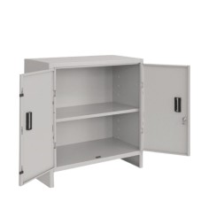 ARMADIETTO BASSO in METALLO MINI da UFFICIO 60X40 h. 80 CM CON PIANO