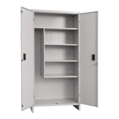 Armadietto in Metallo Portascope 100x40x179 cm | Ottimale per Scope e Attrezzi