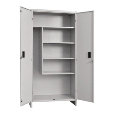 Armadietto in Metallo Portascope 100x40x179 cm | Ottimale per Scope e Attrezzi